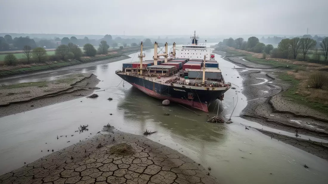 Rhein-Niedrigwasser: Güterschifffahrt lahmgelegt, Industrie vor Versorgungsproblemen