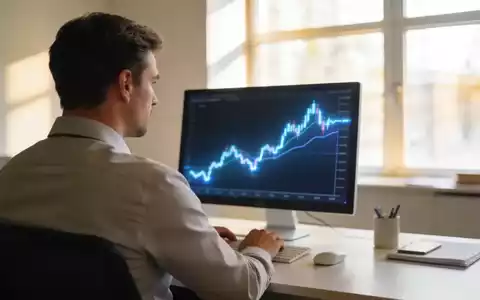 Ein Finanzanalyst betrachtet Börsendaten an einem modernen Schreibtisch in einem hellen Büro. - Foto: über boerse-global.de