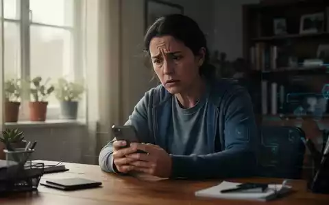 Eine besorgte Person schaut auf ihr Smartphone, während sie an einem Schreibtisch sitzt. - Foto: über boerse-global.de