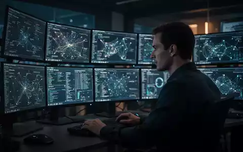 Ein Cybersicherheitsexperte arbeitet in einem hochmodernen Kontrollzentrum an der Analyse komplexer Datenströme. - Foto: über boerse-global.de