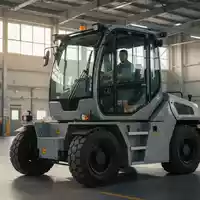 Modernes Zugfahrzeug in einem industriellen Logistikzentrum mit Fokus auf ergonomische Kabinengestaltung und Sicherheit. - Foto: über boerse-global.de