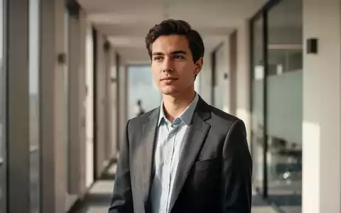 Eine selbstbewusste Person in einem modernen BĂŒroflur, die sich ruhig auf eine soziale Situation vorbereitet. - Foto: ĂŒber boerse-global.de