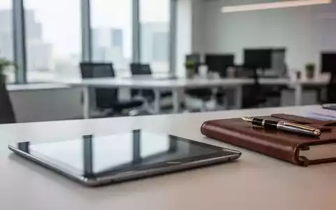 Ein minimalistischer Schreibtisch mit einem Notizbuch und einem Tablet in einem modernen Büro als Symbol für rechtliche Compliance. - Foto: über boerse-global.de