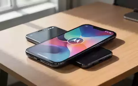 Ein modernes Motorola-Smartphone liegt auf einem hellen Holztisch in einem sonnendurchfluteten Büro. - Foto: über boerse-global.de