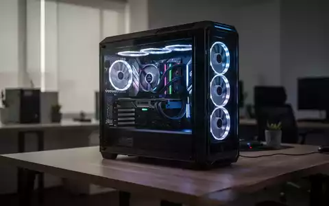 Ein moderner Gaming-PC mit beleuchteter Hardware auf einem Schreibtisch. - Foto: über boerse-global.de
