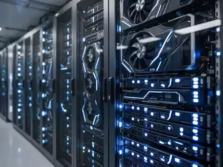 Moderne Server-Infrastruktur mit Hochleistungs-GPU-Clustern in einem professionellen Rechenzentrum. - Foto: über boerse-global.de