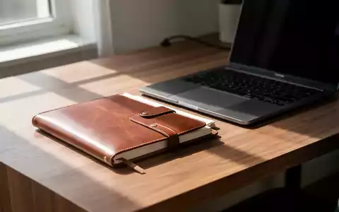Ein aufgeräumter Schreibtisch mit einem Notizbuch und einem Laptop in hellem Tageslicht als Symbol für digitale Vorsorge. - Foto: über boerse-global.de