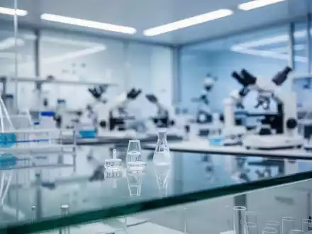 Modernes, professionelles Pharma-Labor mit futuristischer Beleuchtung und Fokus auf Forschung und Entwicklung. - Foto: über boerse-global.de