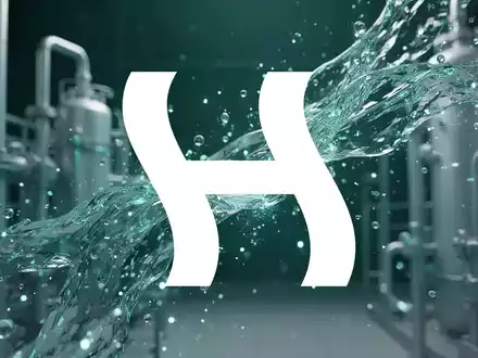 Abstrakte Darstellung von grüner Wasserstofftechnologie mit fließendem Wasser und leuchtenden Energiepartikeln. - Foto: über boerse-global.de