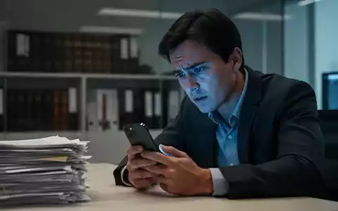 Eine konzentrierte Person blickt in einem abgedunkelten Büro auf ein Smartphone, während im Hintergrund juristische Unterlagen liegen. - Foto: über boerse-global.de