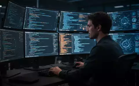 Ein Cybersicherheitsanalyst arbeitet in einem modern ausgestatteten Kontrollzentrum an der Überwachung komplexer Datenströme. - Foto: über boerse-global.de