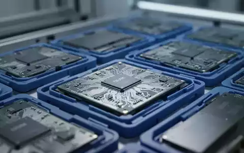Nahaufnahme von Speicherchips in einer modernen Fertigungsanlage für Halbleiter. - Foto: über boerse-global.de