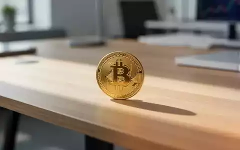 Eine einzelne physische Bitcoin-Münze auf einem minimalistischen Schreibtisch bei natürlichem Tageslicht. - Foto: über boerse-global.de
