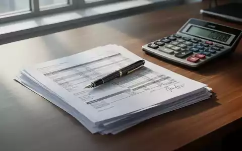 Ein professioneller Schreibtisch mit Finanzunterlagen, einem Füller und einem Taschenrechner in natürlichem Licht. - Foto: über boerse-global.de