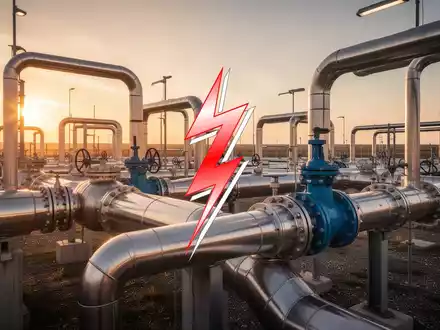 Moderne Energieinfrastruktur und Erdgaspipelines in einer atmosphärischen, professionellen Landschaftsaufnahme. - Foto: über boerse-global.de