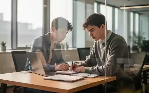 Ein junger Erwachsener arbeitet konzentriert an einem Laptop in einem hellen, modernen Büro. - Foto: über boerse-global.de