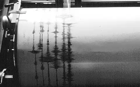 Seismograph bei der Aufzeichnung eines Erdbebens (Archiv) - Foto: via dts Nachrichtenagentur