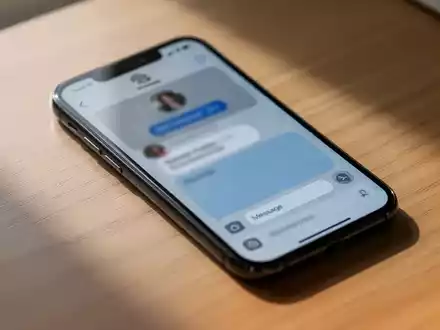 Ein Smartphone liegt auf einem Holztisch und zeigt eine Benachrichtigung einer Messenger-App. - Foto: über boerse-global.de