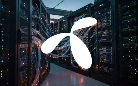 Moderne Telekommunikationsinfrastruktur mit leuchtenden Glasfaserkabeln in einem Rechenzentrum bei Dämmerung. - Foto: über boerse-global.de