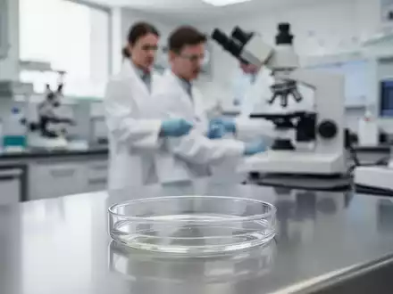 Ein medizinisches Labor mit wissenschaftlichen Geräten und einem Forscher im Hintergrund. - Foto: über boerse-global.de