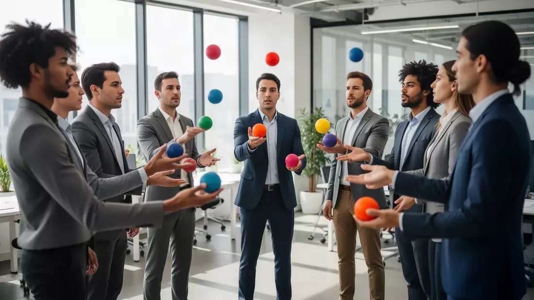 Neuro-Jonglage: Neues Teamtraining verbindet Gehirnforschung mit Bewegung