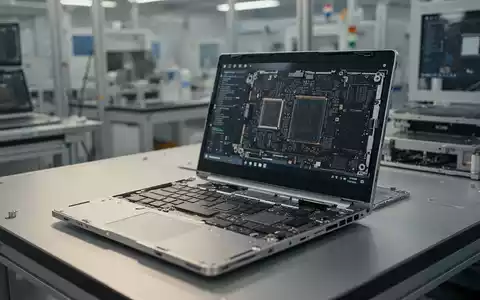 Ein hochwertiges Laptopgehäuse auf einem Arbeitstisch in einer modernen Fertigungsumgebung für Computerhardware. - Foto: über boerse-global.de