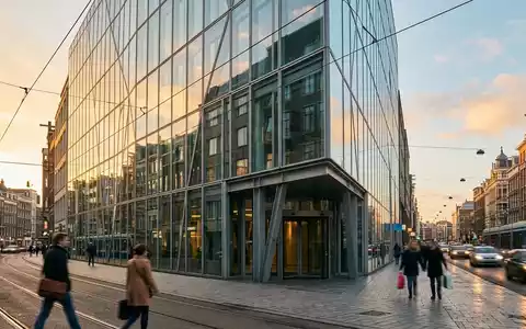 Moderne Glasfassade eines Bankgebäudes in einem Finanzviertel bei Sonnenuntergang. - Foto: über boerse-global.de