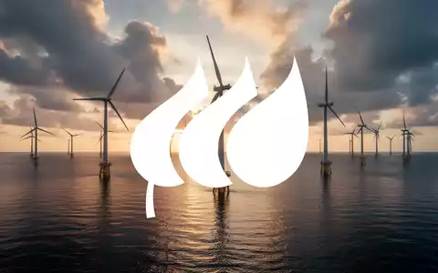 Moderne Offshore-Windkraftanlagen bei Sonnenuntergang über dem Meer als Symbol für nachhaltige Energiewirtschaft. - Foto: über boerse-global.de