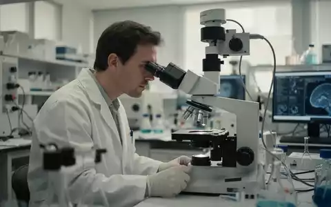 Ein Wissenschaftler arbeitet in einem modernen Labor an einem Mikroskop zur Erforschung neuronaler Regenerationsprozesse. - Foto: über boerse-global.de