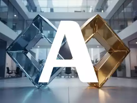 Abstrakte Darstellung einer Unternehmensfusion durch ineinandergreifende geometrische Formen in moderner Architektur. - Foto: über boerse-global.de