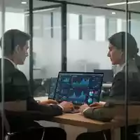 Ein Mitarbeiter arbeitet konzentriert an einem Laptop in einem modernen, hellen Bürogebäude bei Tageslicht. - Foto: über boerse-global.de