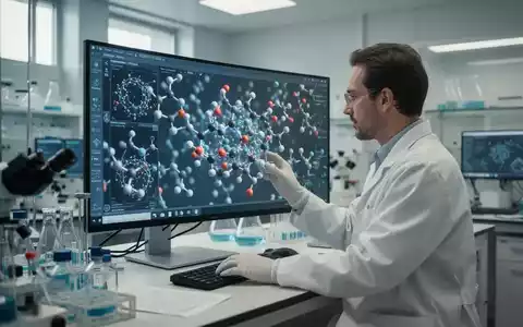 Forschende Person bei der Arbeit an einem molekularen Modell in einem modernen onkologischen Labor. - Foto: über boerse-global.de
