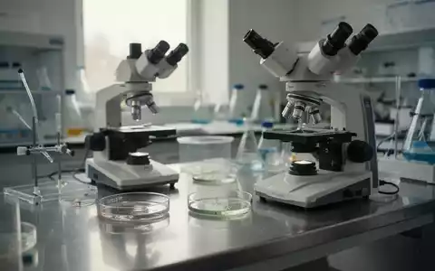 Ein wissenschaftliches Labor mit Mikroskopen und Laborgeräten in natürlichem Licht. - Foto: über boerse-global.de