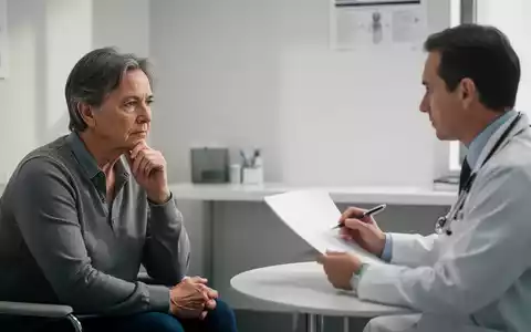 Eine Person mittleren Alters im Gespräch mit einem Arzt in einer modernen Praxis, Fokus auf Gesundheitsvorsorge. - Foto: über boerse-global.de