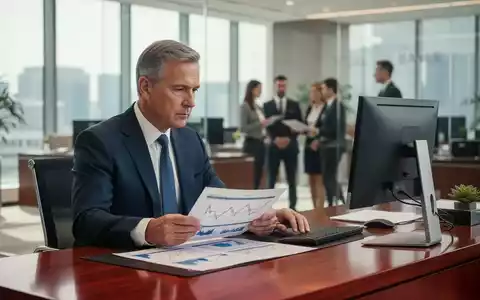 Ein Bankmanager prüft konzentriert Finanzunterlagen an einem modernen Schreibtisch in einem Büro. - Foto: über boerse-global.de