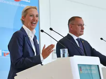 Alice Weidel und Tino Chrupalla (Archiv) - Foto: via dts Nachrichtenagentur