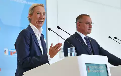 Alice Weidel und Tino Chrupalla (Archiv) - Foto: via dts Nachrichtenagentur