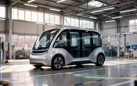 Ein autonomes Elektrofahrzeug in einer modernen britischen Testanlage für emissionsfreie Mobilität. - Foto: über boerse-global.de