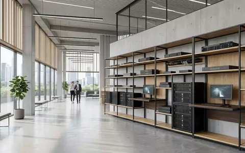Architektur-Render im IT-Fachhandel mit Netzwerksicherheit zum Thema CrowdStrike Falcon, ISIN US22788C1053, neutrales Tageslicht - Foto: THN