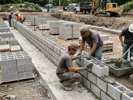 Fotorealistische Aufnahme von Baustoffe auf Baustellen zum Thema CRH Baustoffe, ISIN IE0001827041, natuerliches Licht - Foto: THN