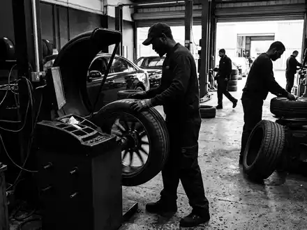 Schwarzweiss-Reportage mit Sommerreifen zum Thema Michelin Pilot Sport, ISIN FR0000121261, hoher Kontrast - Foto: THN