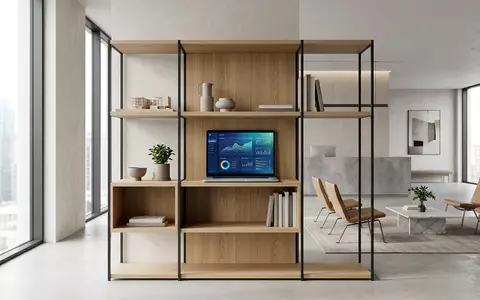 Architektur-Render im Bankfiliale mit Wertpapierdepot zum Thema iShares Core MSCI World, ISIN US09247X1019, neutrales Tageslicht - Foto: THN