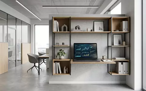 Architektur-Render im Bankfiliale mit Wertpapierdepot zum Thema Consorsbank Depot, ISIN FR0000131104, neutrales Tageslicht - Foto: THN