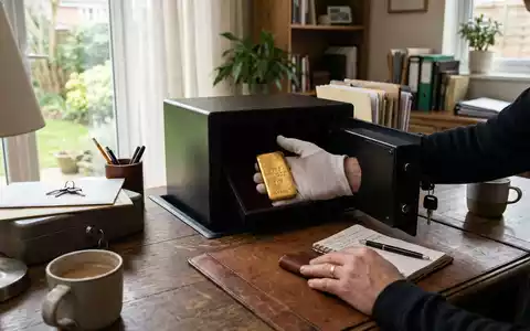 Fotorealistische Aufnahme von Goldbarren in der Geldanlage zum Thema Xetra Gold, ISIN DE0005810055, natuerliches Licht - Foto: THN
