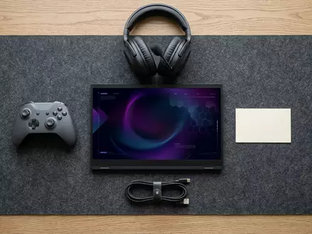 Flatlay-Arrangement rund um Computerspiel zum Thema Resident Evil, ISIN JP3236200006, weiches Oberlicht - Foto: THN