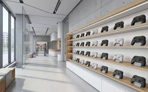 Architektur-Render im Elektronik-Fachmarkt mit Videospiel zum Thema Call of Duty, ISIN US00507V1098, neutrales Tageslicht - Foto: THN