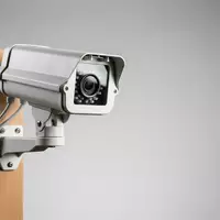 Fotorealistische Studioaufnahme von Überwachungskamera zum Thema Arlo Pro 4 Kamera, ISIN US04206A1016, klare Lichtfuehrung - Foto: THN