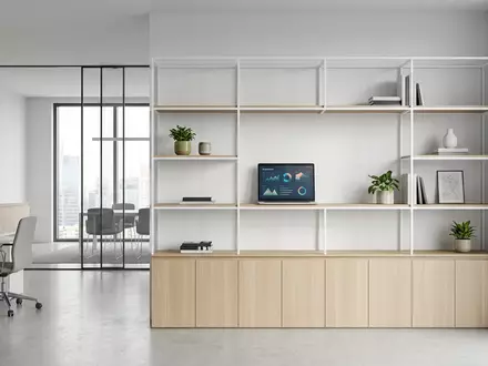 Architektur-Render im Bankfiliale mit Wertpapierdepot zum Thema Amundi ETF, ISIN FR0004125920, neutrales Tageslicht - Foto: THN