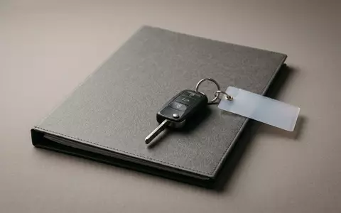 Fotorealistische Studioaufnahme von Versicherungsmappe zum Thema AXA KFZ-Versicherung, ISIN FR0000120628, klare Lichtfuehrung - Foto: THN