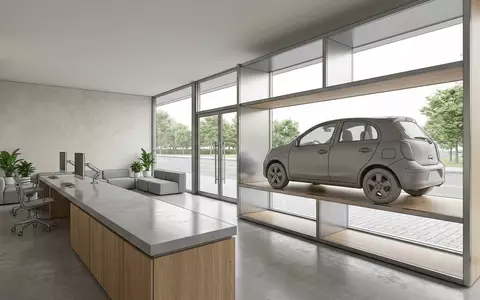 Architektur-Render im Autovermietung mit Mietwagen zum Thema Avis Mietwagen, ISIN US0537741052, neutrales Tageslicht - Foto: THN